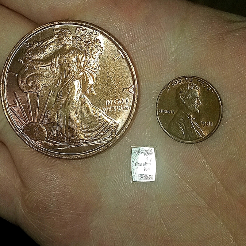 1oz copper, 1 gram Silver, 1 copper penny bundle of precious metals